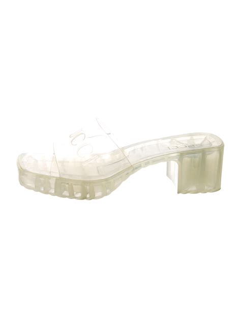 gucci jelly slides|gucci transparent slides.